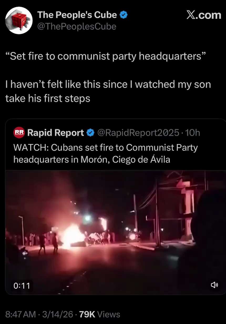 General Flynn on GETTR: Cuba, Cuba, Cuba!

Venezuelan oil and top cover go...