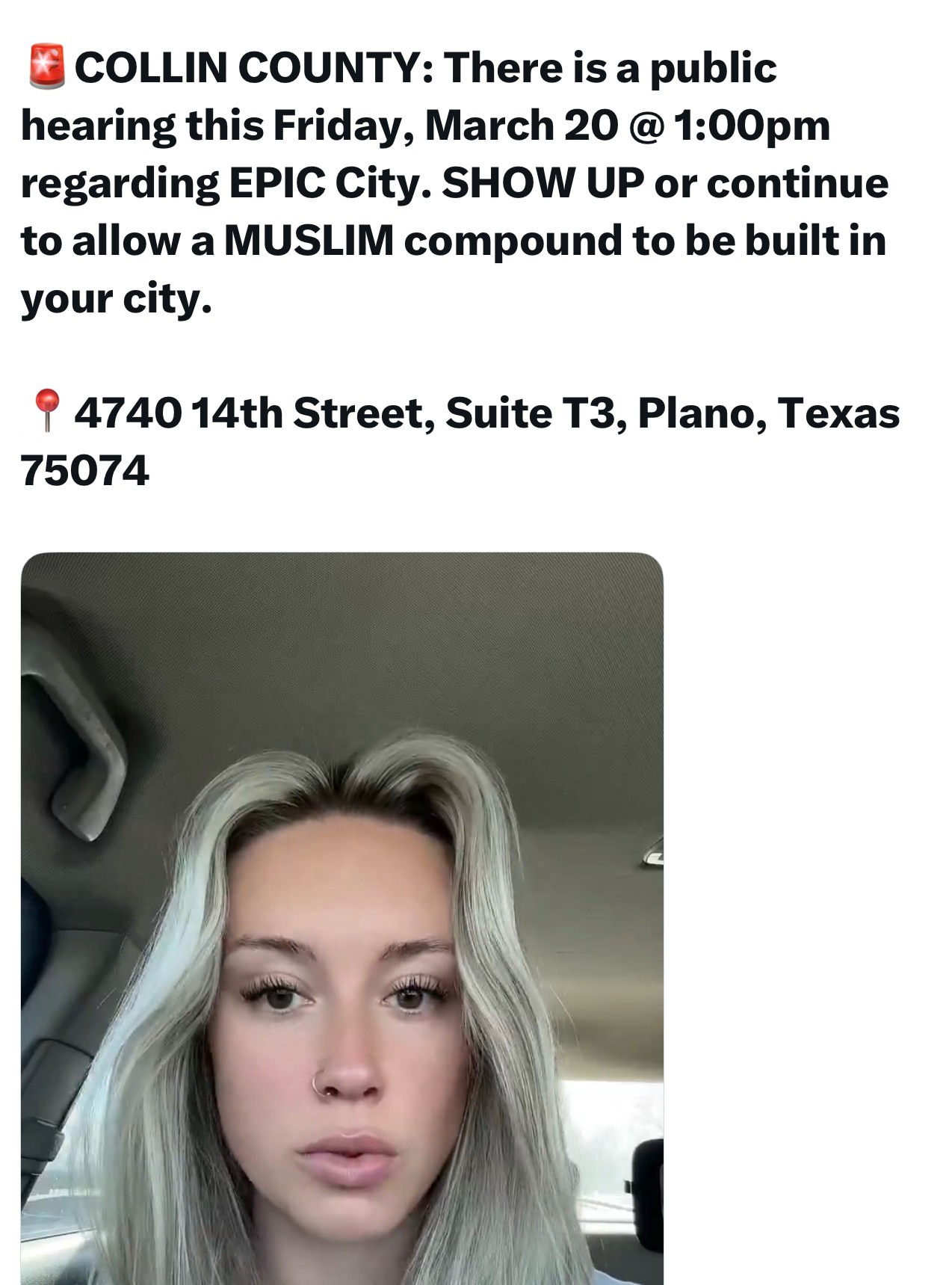 TEXANS: Please let us know if any of you attend. 

🚨COLLIN COUNTY: There is a public hearing this F...