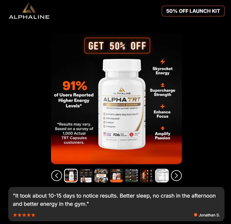 ALPHALINE TRT Male Enhancement Capsules Canada

❗❗❤️Shop Now❤️❗❗

https://www.facebook.com/Alphaline...