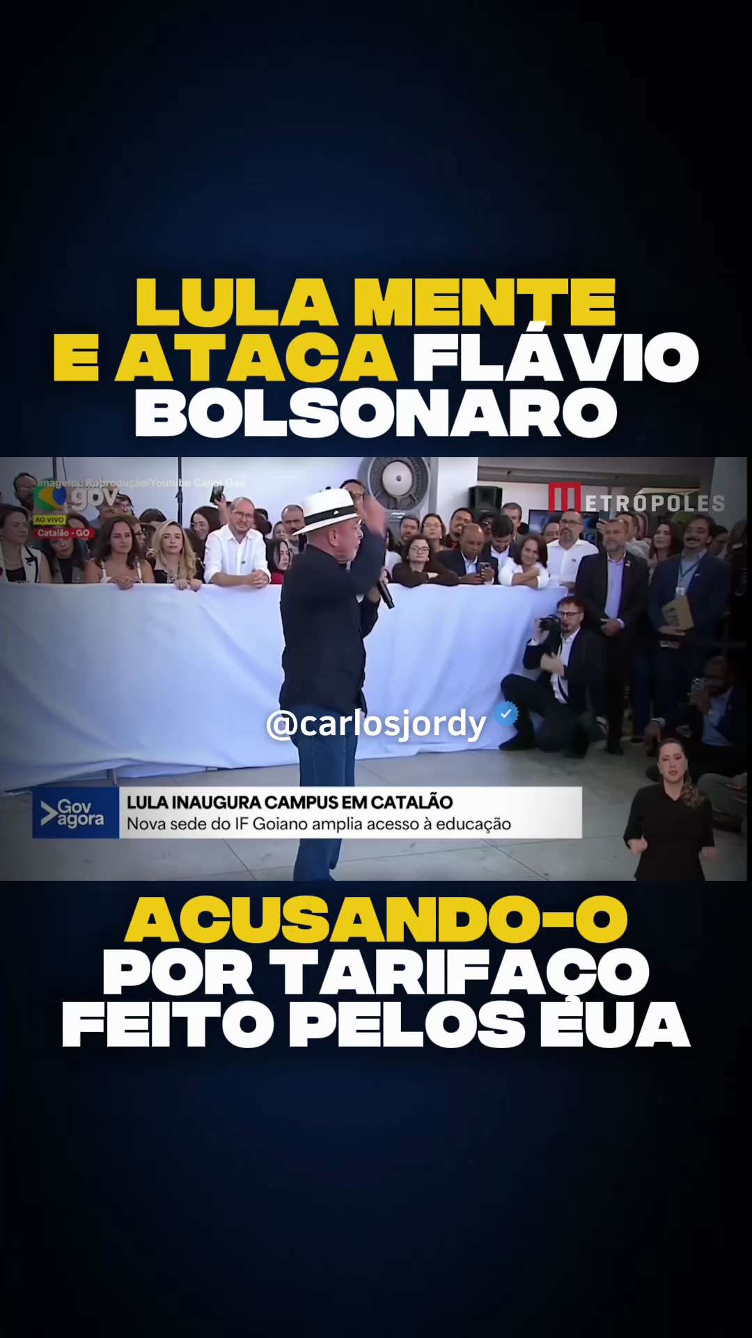 Retrato do desespero. Lula surta e dispara mentiras e ataques contra Flávio Bolsonaro acusando-o de ...