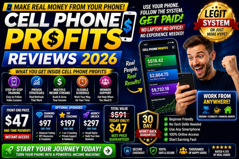 Cell Phone Profits Reviews: Is It Really Worth The Price?

The idea of earning income from your phon...