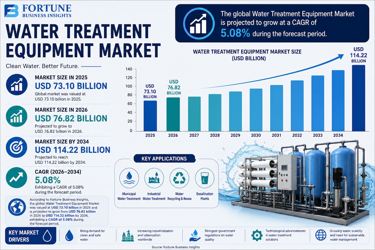 Water Treatment Equipment Market: Strategic Analysis and Growth Prospects 2026-2034

According to Fo...