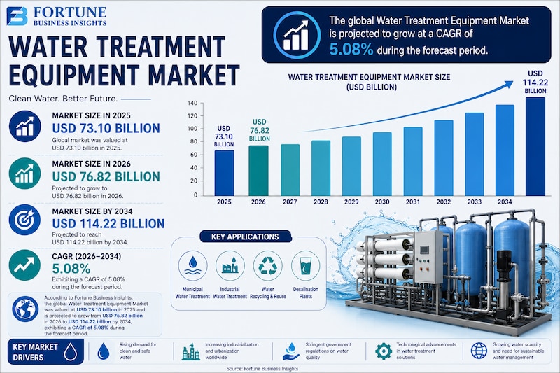 Water Treatment Equipment Market: Strategic Analysis and Growth Prospects 2026-2034

According to Fo...