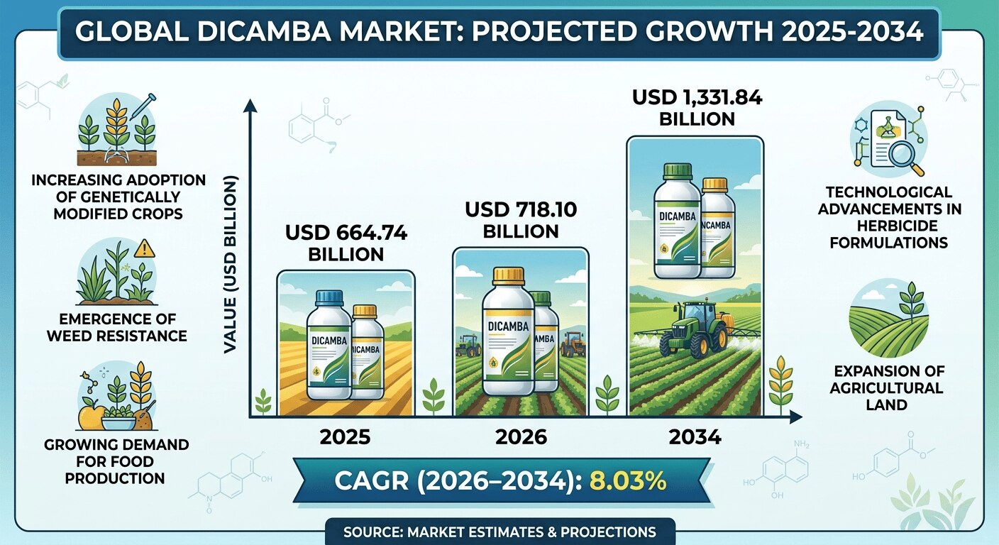 🌾 Dicamba Market: Global Size, Share, Trends and Forecast 2026–2034
The global Dicamba Market is wi...