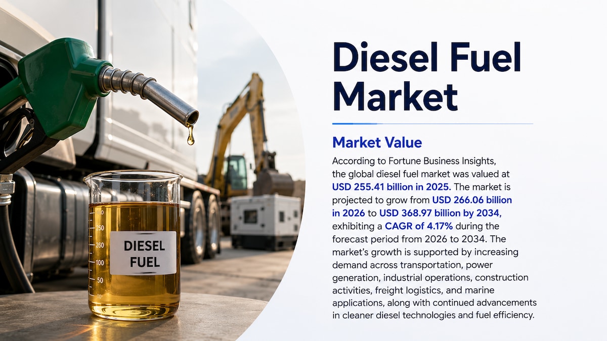 Diesel Fuel Market: Growth, Trends, Size, Share, and Forecast (2026–2034)

According to Fortune Busi...