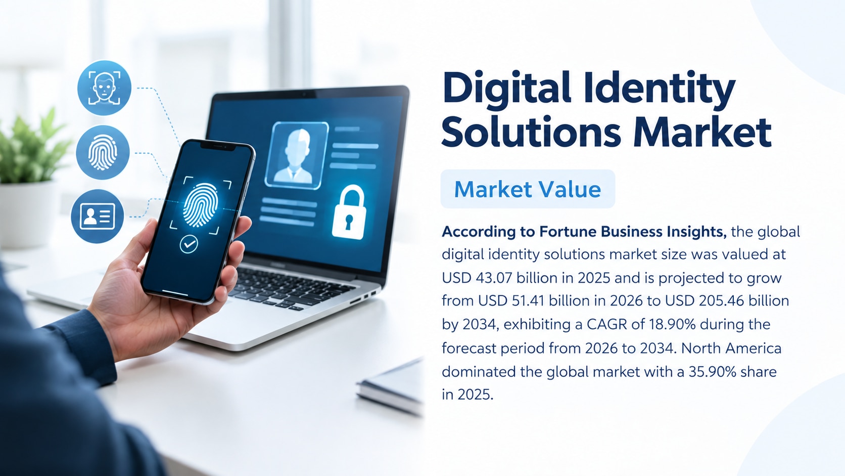 Digital Identity Solutions Market Size, Share & Industry Analysis, 2026-2034

According to Fortune B...