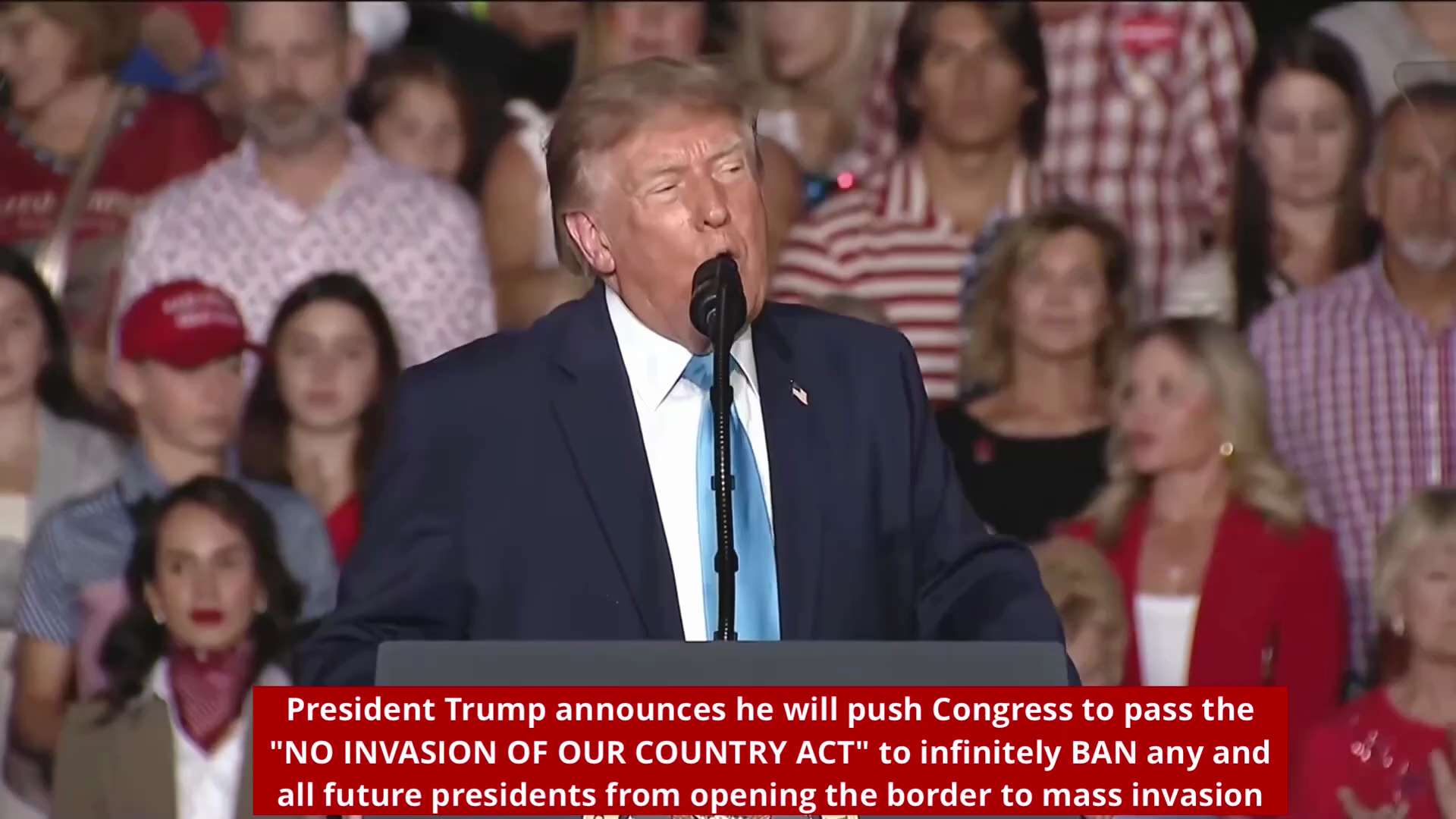 🚨 IT'S OFFICIAL: President Trump announces he will push Congress to pass the "NO INVASION OF OUR CO...