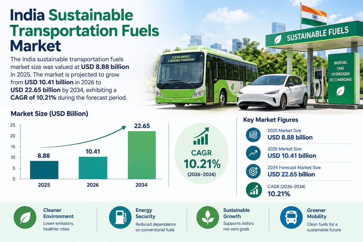 India Sustainable Transportation Fuels Market Research Report and Forecast 2026–2034
Government poli...