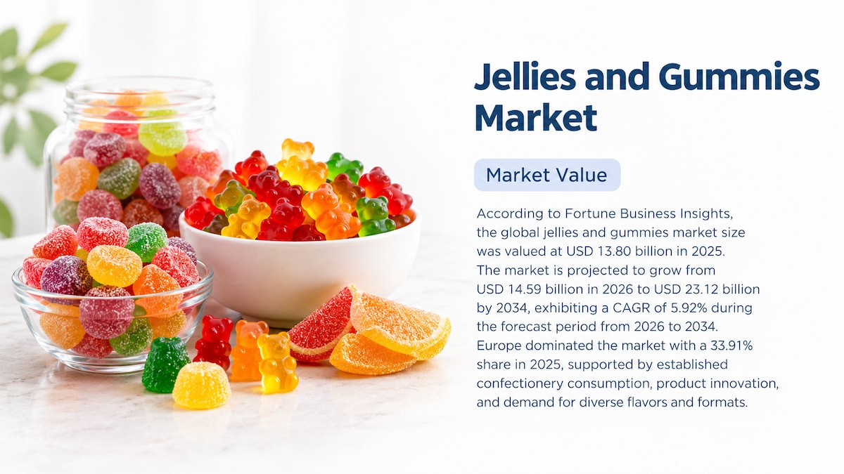 Jellies and Gummies Market Industry Analysis, Trends, Growth Drivers, and Forecast, 2026-2034

Accor...