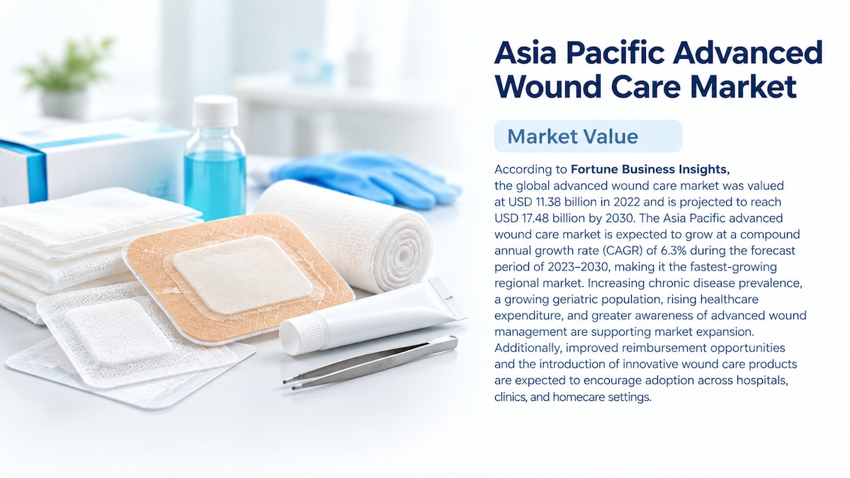 Asia Pacific Advanced Wound Care Market Size, Share, Trends, and Forecast, 2023–2030
According to Fo...