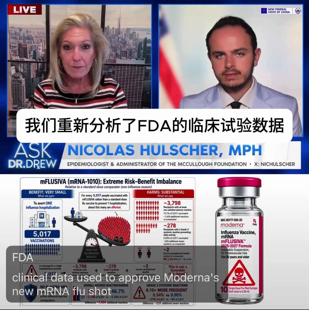 #NFSCMultiTranslation5️⃣3️⃣5️⃣9️⃣
十月十四日突發消息：五角大廈已在全美軍範圍內禁止採購和接種莫德納Moderna的mRNA流感疫苗。 此舉是因為美國疾管中心CDC並未...