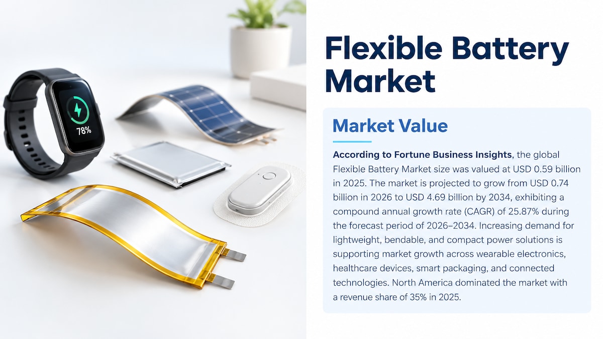 Flexible Battery Market Size, Share, Trends, and Forecast, 2026-2034

According to Fortune Business ...