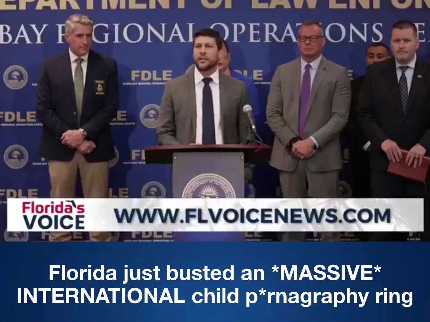 🚨 #BREAKING: Florida just busted an *MASSIVE* INTERNATIONAL child p*rnagraphy ring with over 1M vid...