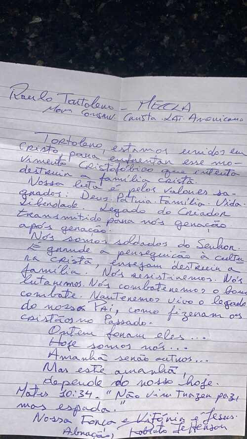 "NOSOTROS SOMOS SOLDADOS DEL SEÑOR" #RobertoJefferson , presidente del PTB, me envía una carta desde...