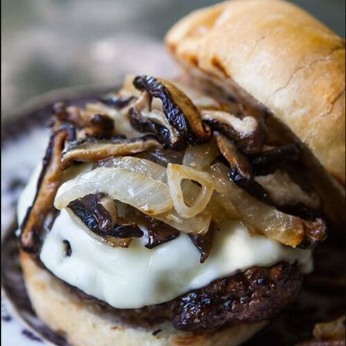 What more can I say - I love a good burger with melted swiss cheese, roasted mushrooms and caramelized onions - now that...