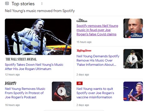 How it started
Neil Young: I want you to let Spotify know immediately TODAY that I want all my music...