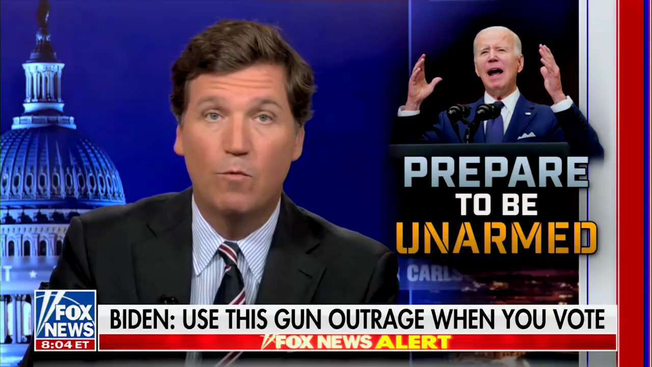‘Disarming You Is The Point’: Tucker Slams Biden’s Gun Control Speech

Tucker: “…Biden's fellow Democrats in the House of Representatives spent the day debating ways to disarm you Americans who've committed no crime at all and want only to protect themselves and their families.”

Credit: @ungathegreat