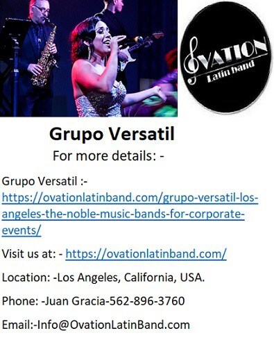 Hire Live Latin Professional Grupo Versatil In Los Angeles.

Ovation Latin Band is the best Live Lat...