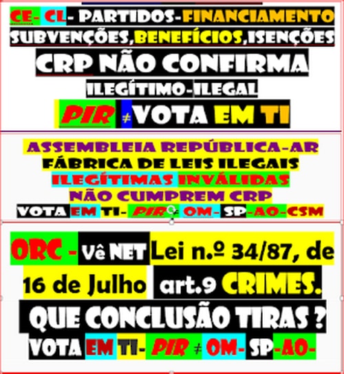 ORC-OBSERVA REFLECTE CONCLUI 
relaciona IMAGEM abaixo com
Artigo 3.º
(Soberania e legalidade)
TEXTO
...