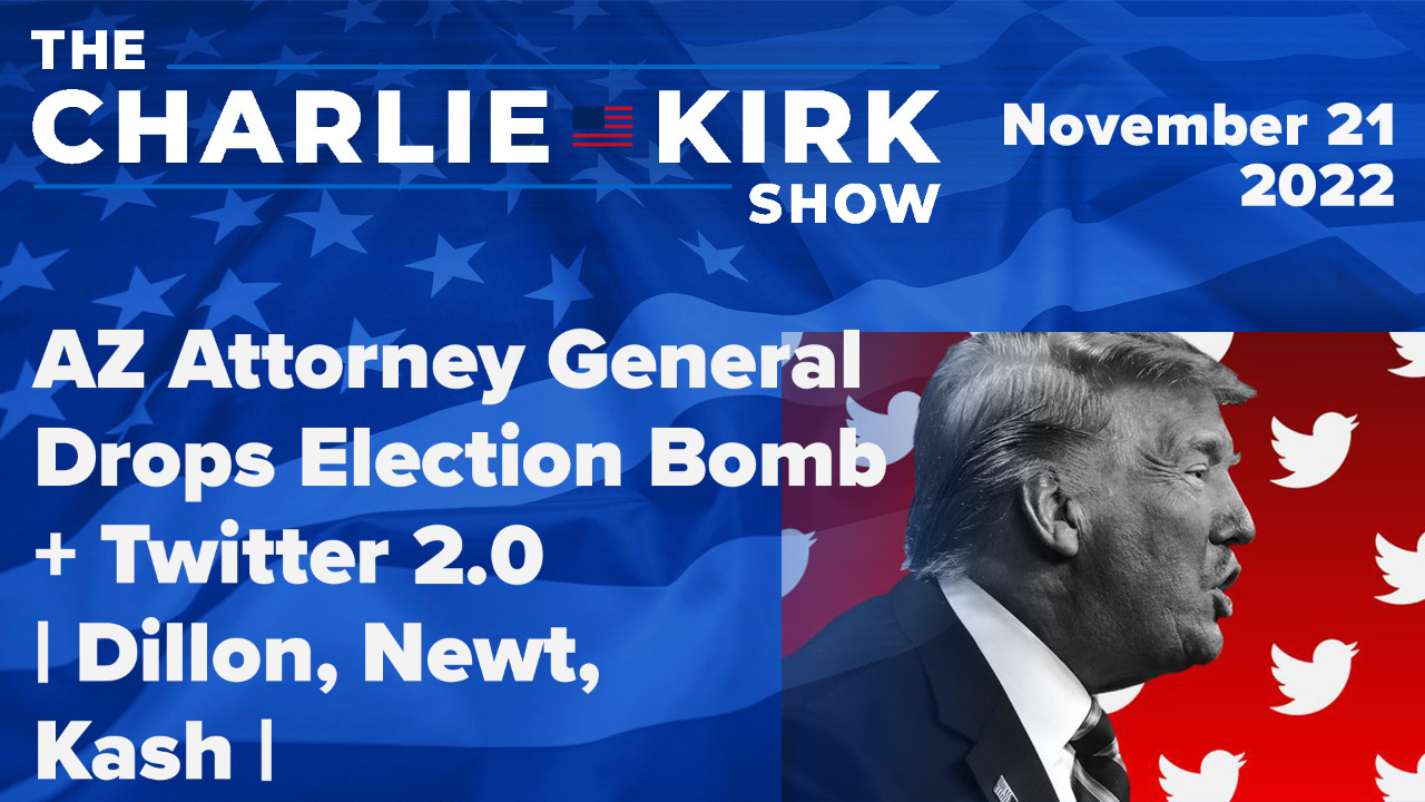 Arizona’s attorney general and the election integrity unit demand answers, and Charlie explains what it might mean for Maricopa County certifying ED results. Babylon Bee CEO Seth Dillon joins to discuss Twitter 2.0. Newt Gingrich explains what went wrong and how we can fix it, as well as the House GOP’s vow to block Swallwell, Schiff, and Omar from committees. Kash Patel weighs in on the Biden DOJ’s special counsel and Dr. Keith Rose unearths a clandestine counter espionage document that is eerily prophetic. The Charlie Kirk Show is LIVE on Salem Radio stations across the country and simulcasting on Real America's Voice.

