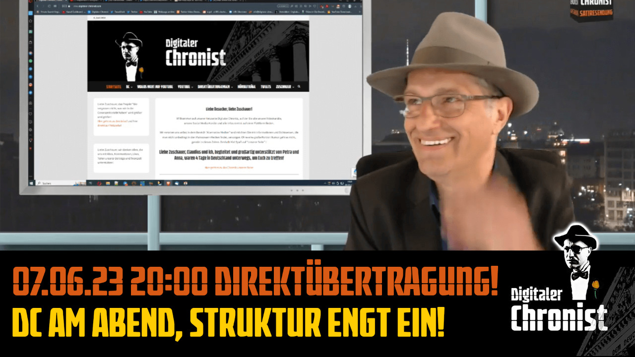 Aufzeichnung vom 07.06.23 Direktübertragung! DC am Abend, Struktur engt ein!