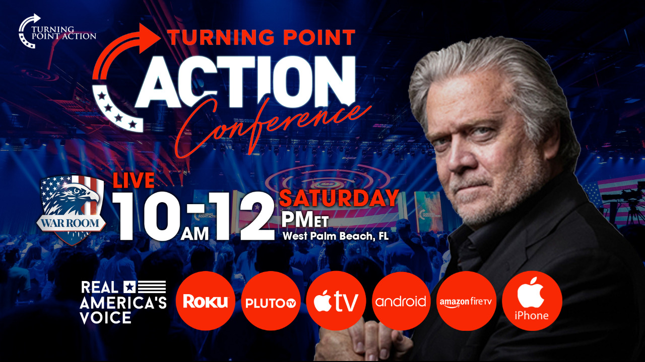 Join our Special War Room broadcast with your host Stephen K. Bannon LIVE from Turning Point Action's 'STUDENT ACTION SUMMIT (SAS)' LIVE starting today at 10 AM EST.
RAV delivers news programs and live-event coverage that captures the authentic voice and passion of real people all across America.
ALSO WATCH US LIVE ON:
PLUTO https://bit.ly/plutorav
ROKU https://bit.ly/rokurav
🚨SUBSCRIBE TO OUR SUBSTACK: https://realamericasvoice.substack.com/subscribe
🔥GET YOUR RAV GEAR: https://realamericasvoice.launchcart.store/
🔗VISIT RAV NETWORK LINKS: https://linktr.ee/realamericasvoice
📢JOIN OUR COMMUNITY: https://rav.social

