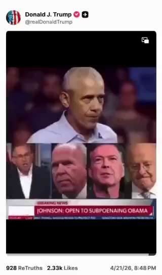 🚨 OBAMA EXPOSED!  President Trump posted this last night!  

“This should shake every single Americ...