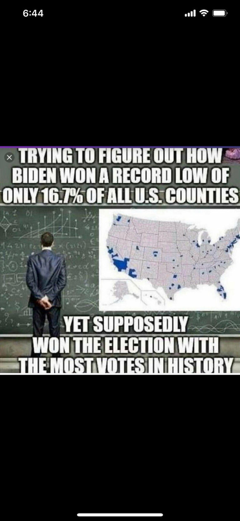 It takes a special kind of gullible to fall for this. TV and printprogramming will do it . Share, Share , Share what a stolen election looks like.