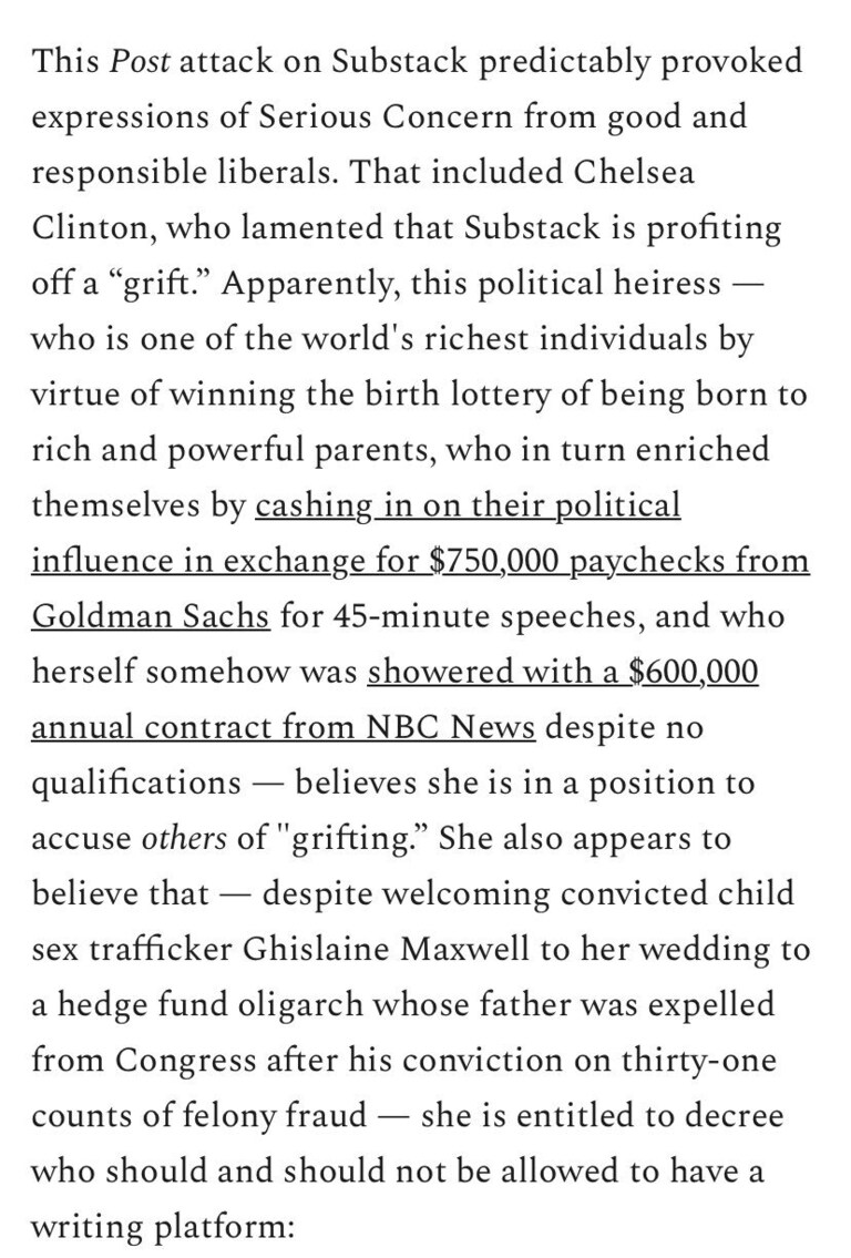 Absolutely nobody, not a damn single person at all:

Glenn Greenwald: Wanna see a dead body?

#glenngreenwald #clintons #chelsea #chelseaclinton #theclinto