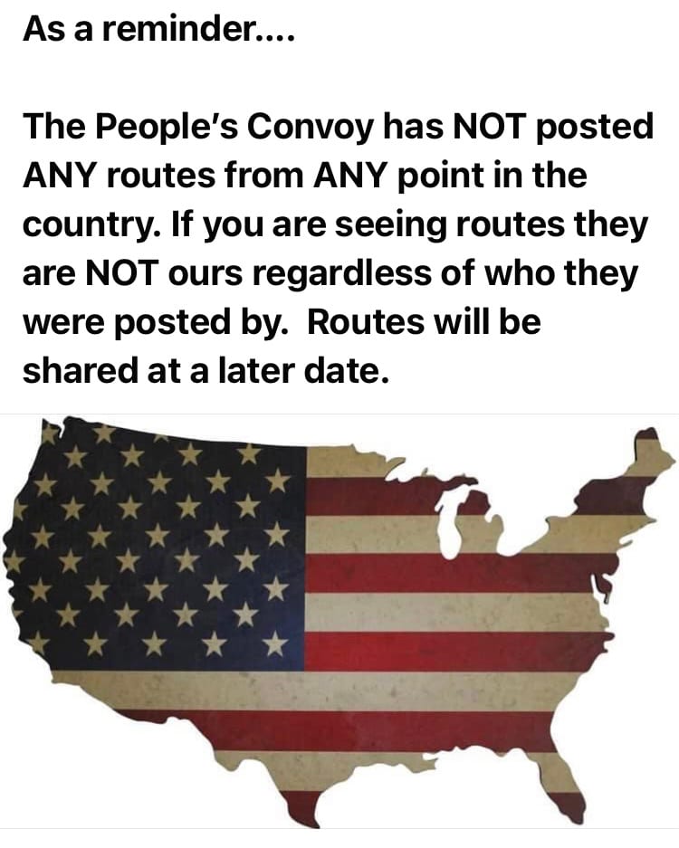 View The People's Convoy - Official's post on GETTR. Join the discussion, share your thoughts, and connect with the community.