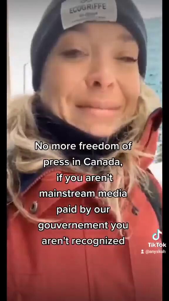 Today Ottawa police would not allow Alexa Lavoie from Rebel News in downtown Ottawa, saying she doesn't have press credentials and rejecting her (non-government funded) Independent Press Gallery card because “It’s a laminated piece of paper you could have made at home.”

https://twitter.com/h8kitten/status/1495437144722128898 

@ezralevant 