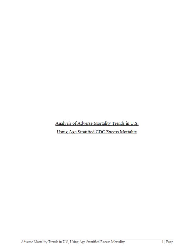 🚨🚨 Insurance Industry Expert drops analysis of CDC data in report. Six Charts…1 a day until Saturd...