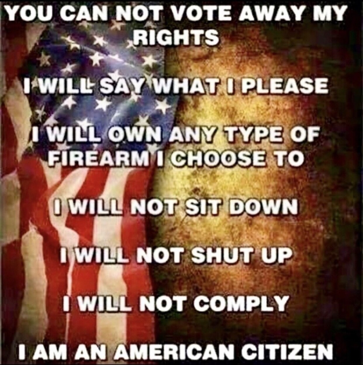 Every Patriot On Gettr Repost If You Agree We Will NEVER Comply, We Will Stand Up & Fight Back Again...