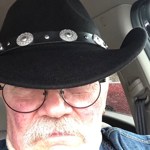 Pureblood retired contractor and goat hearder still creating works of art. Married 49 years, 3 children, 9 grandchildren...