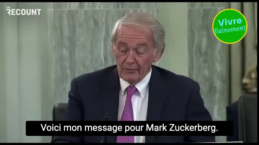 Le sénateur Ed Markey à Mark Zuckerberg : "Votre période d'atteinte à la vie privée, de promotion de...
