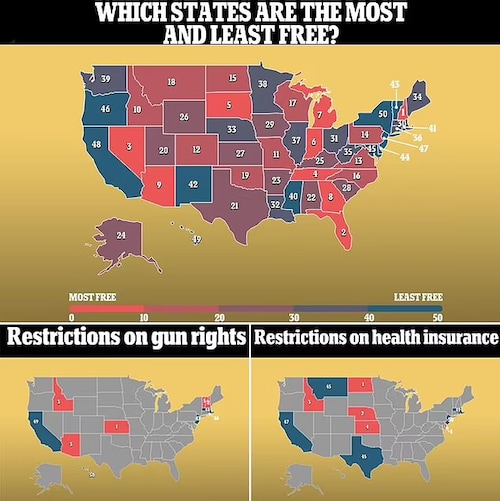 MAP BREAK

Which states are most and least free? Via CATO