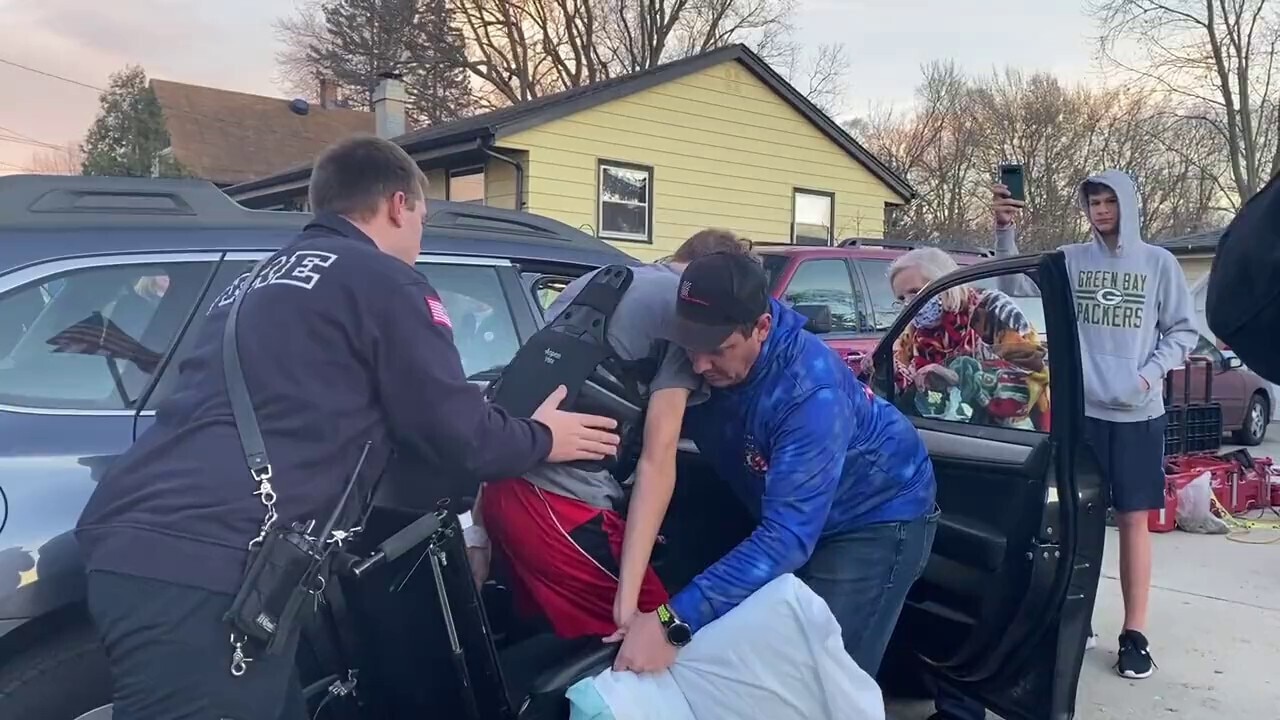 Firefighters son, Erick Tiegs 16, returned home from children's hospital today after being seriously injured in the Waukesha Christmas Parade terror attack   The media have conveniently turned a blind eye to it all as it doesn't fit their narrative!