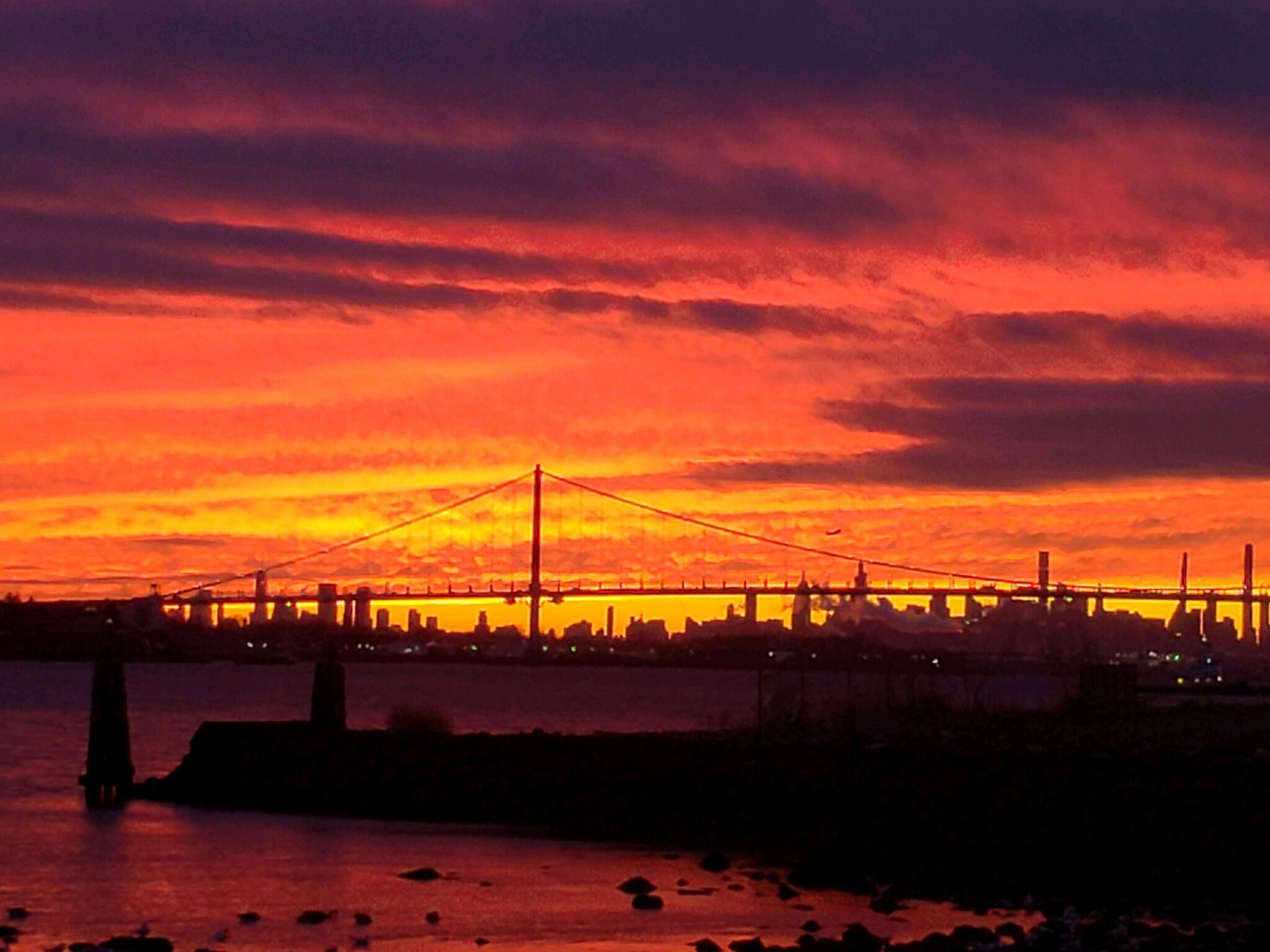 Amazing sunset tonight from the Bronx!