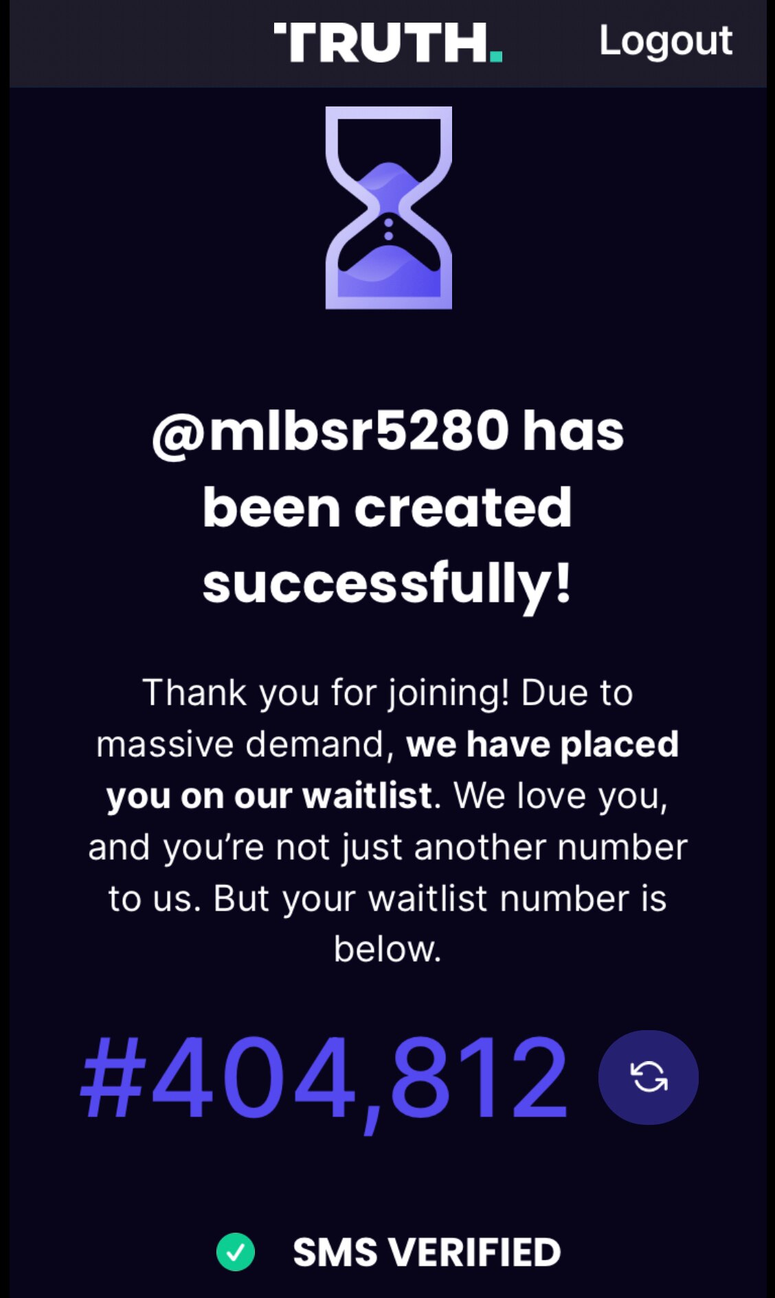 Ive been on Truth social for almost 2 months and my number hasn’t moved one time… WHAT TH HECK….