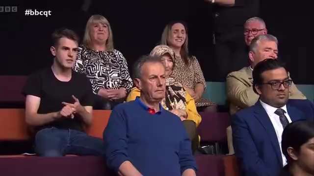 Spot on young lad on BBC question time last night, watch the sheeple squirm as he drops simple facts...