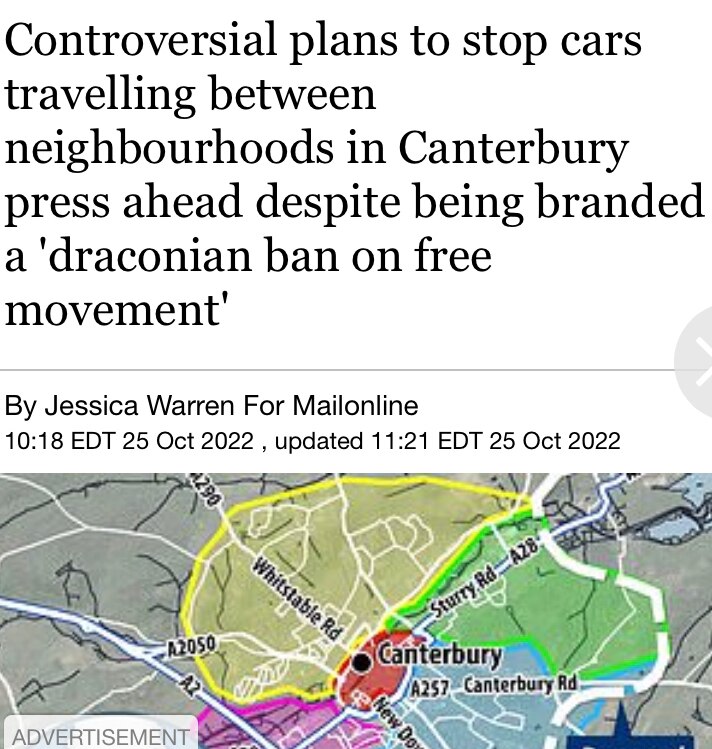 Ban on free movement continues: Draconian plan to stop people driving between neighbourhoods in UK