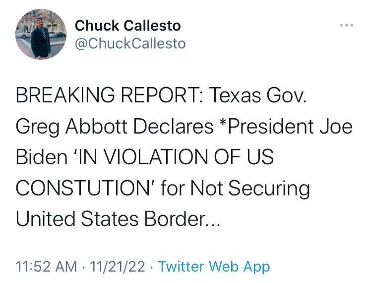 🔥 BREAKING REPORT: Texas Gov. Greg Abbott Declares *President Joe Biden ‘IN VIOLATION OF US CONSTUT...