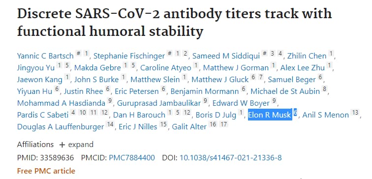 I knew he was building his mRNA factory, but wasn't aware until today that Musk had co-authored hims...