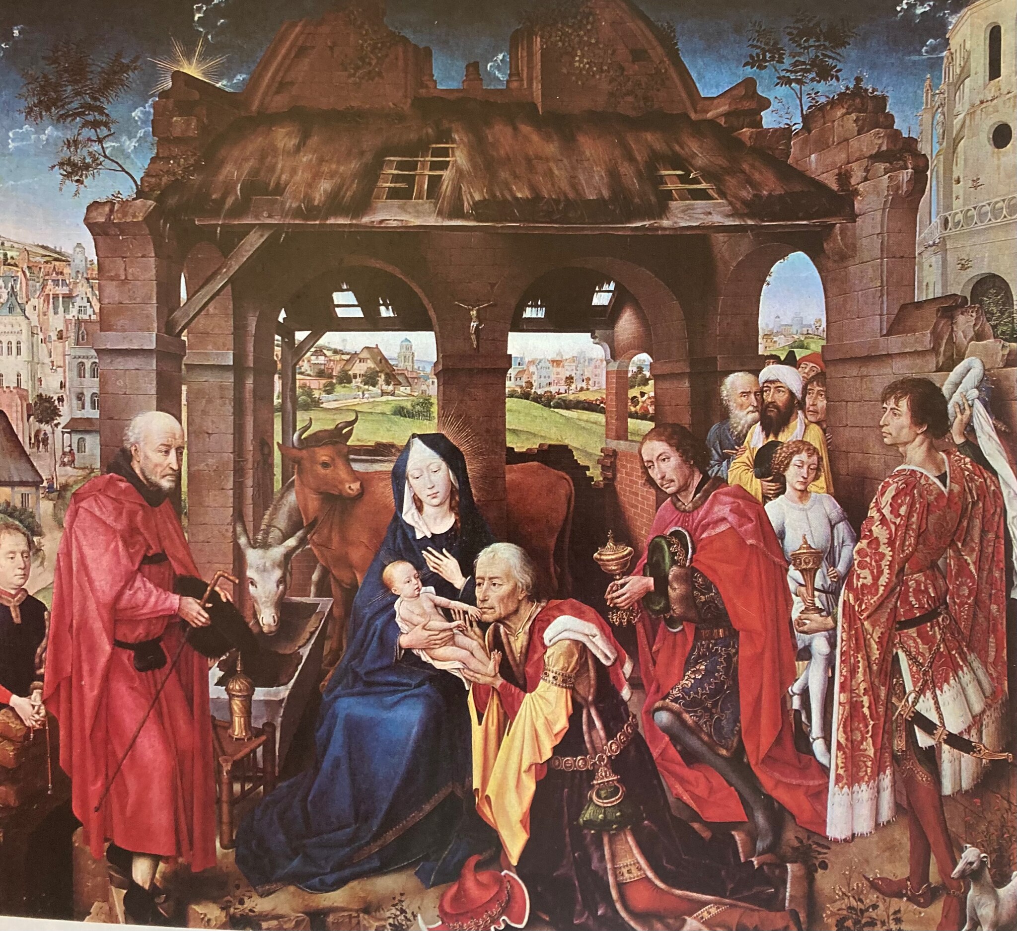 Wishing a Very Happy Christmas to my Followers & ALL on Gettr.
Have a great & enjoyable time, & remember the birth of Jesus Christ.
Painting: Adoration of the Magi by Rogier van der Weyden (circa 1450).