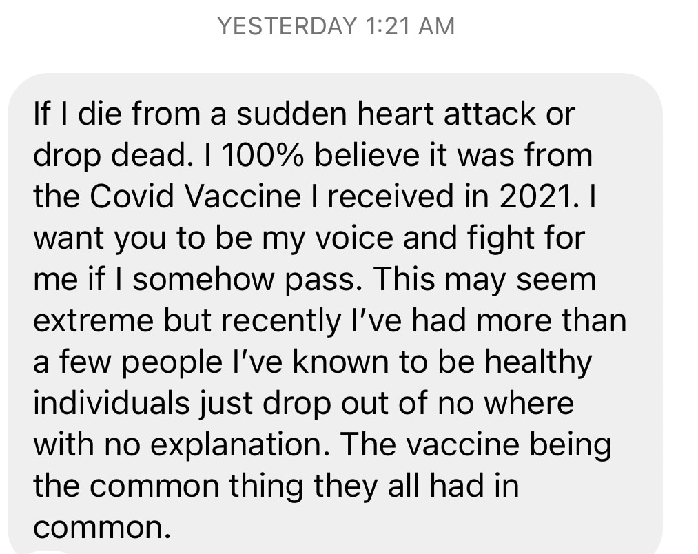 Today I received this message from a former NFL player

So many current & former players are scared ...
