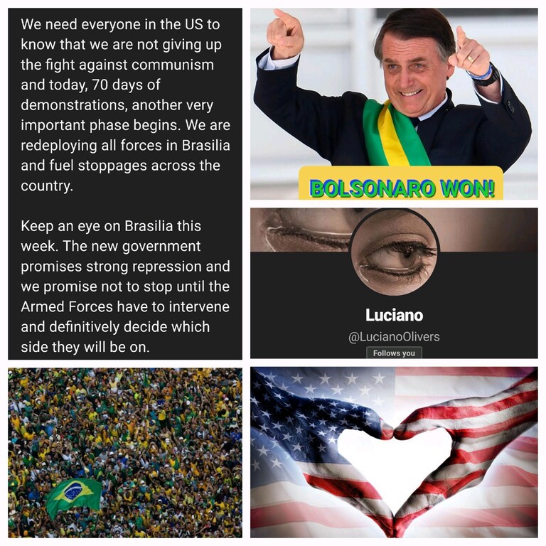 Brasilia is a FREE country and the people are not quitters! #presidentbolsonarowon #cog #fsfa #dtoo #dt47 #umpg
๐ง๐ท๐บ๐ธRepost to Share
๐บ๐ธ๐ง๐ทAdd @
๐ง๏ฟฝ