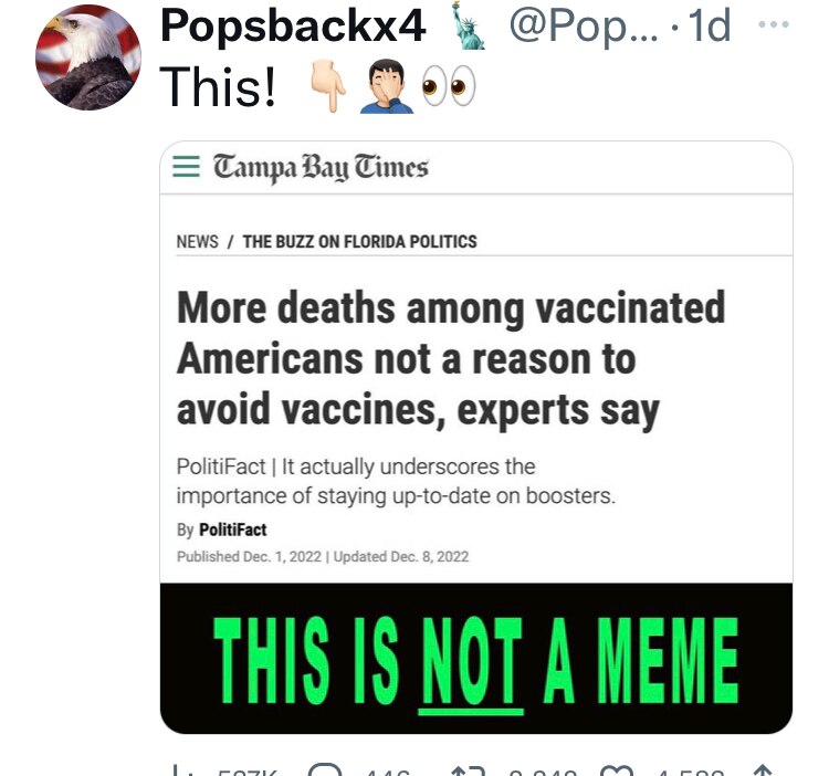 View Tmspatriot:❌VAX=Genocide's post on GETTR. Join the discussion, share your thoughts, and connect with the community.