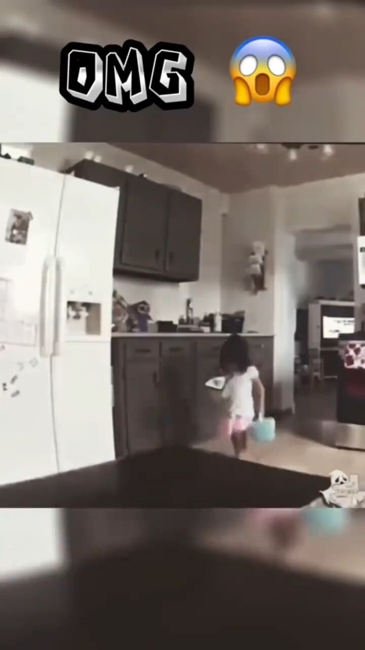 Girl apparently talks to an imaginary friend