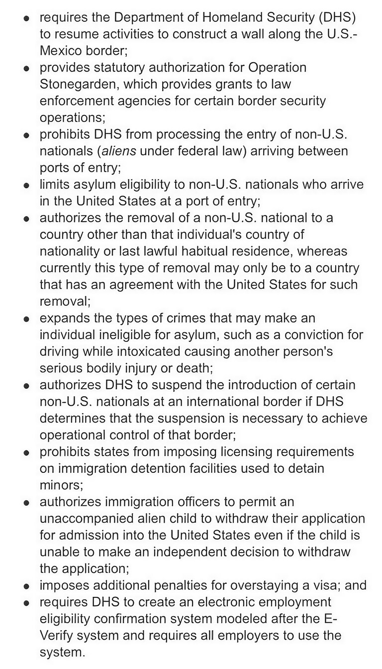Got asked to post the bullet points of the Secure Border Act
I’m a man of my word
And it’s time for Republicans to keep theirs and put Americans first