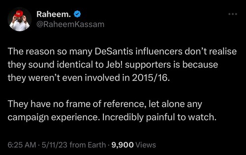 You take money from the Oligarchs, you go on the payroll of the UniParty , you must regurgitate the talking points of The Apparatus 
https://twitter.com/raheemkassam/status/1656651706011115522?s=46&t=ECqdZL_9ZGFJGqr2dyJD8g